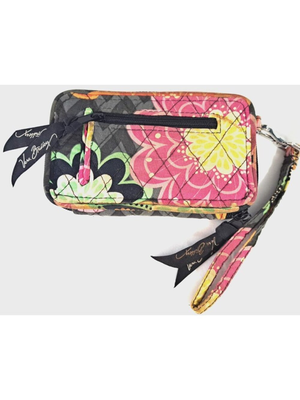 Vera Bradley Multicolor Floral Wallet With Wrist Strap 6'X4'